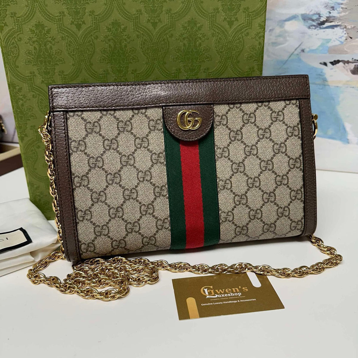 Authentic Gucci Ophidia Chain Bag / Clutch (Small Size) – Gwen's Luxeshop